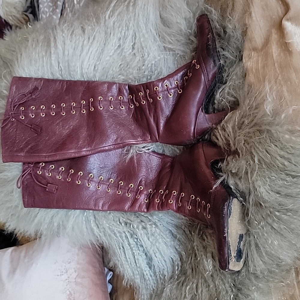 Burgundy Tall Claudia Ciuti Boots 7